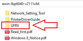 이 폴더를 열고 [UFRII → uk_eng → x64]를 찾으세요