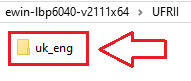 이 폴더를 열고 [UFRII → uk_eng → x64]를 찾으세요