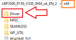 압축을 해제한 폴더를 열고, 다음 파일이 있는지 확인합니다. ...\x64\Driver\