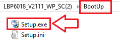 이 폴더를 열고 [BootUp] 폴더 안의 [Setup.exe]