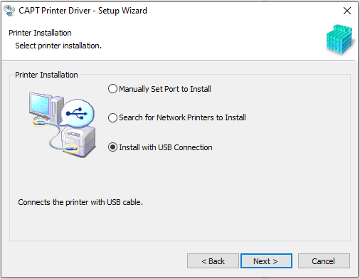 컴퓨터에 연결할 방법을 선택하고 소프트웨어 설치를 시작하십시오